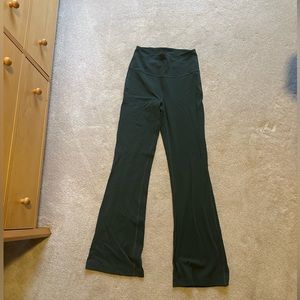 Green lulu lemon flare leggings.